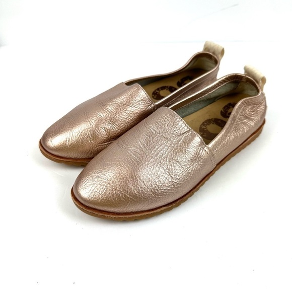 Sorel Ella Shoes 6.5 Rose Gold Metallic Slip On Loafer Comfort Womens - Picture 2 of 9